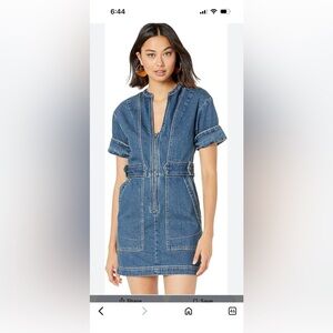 Free people dream on denim mini dress size medium